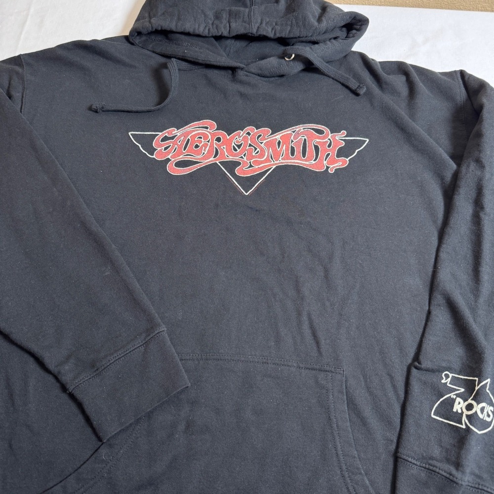 Aerosmith Rocks 76 Graphic Hoodie Black Independent Trading Co 3XL Pullover